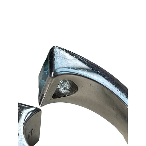 Gucci 925 Sterling Silver and Blue Topaz Ring Size 5 - Picture 11 of 15